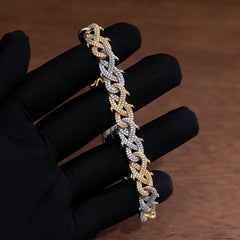 10mm S925 Moissanite Crown of Thorns Chain or Bracelet