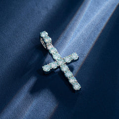 13CT S925 Moissanite Cross Pendant