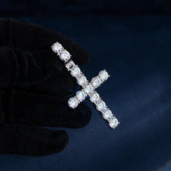 13CT S925 Moissanite Cross Pendant