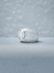 Custom 4CT Moissanite & Baguette Cut Ring