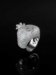 Moissanite Iced Money Bag Ring