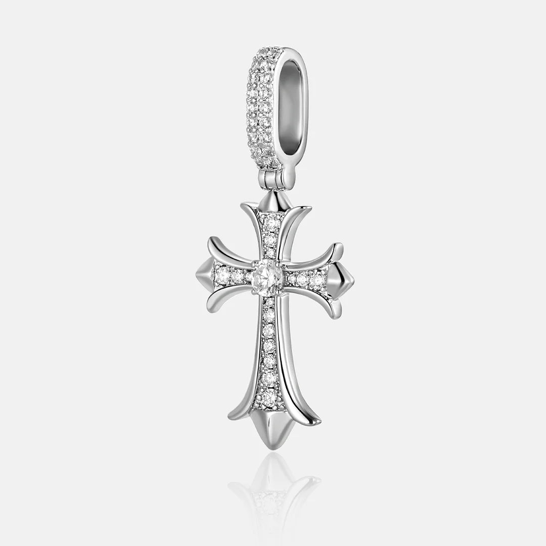 S925 Moissanite Catholic Cross Pendant