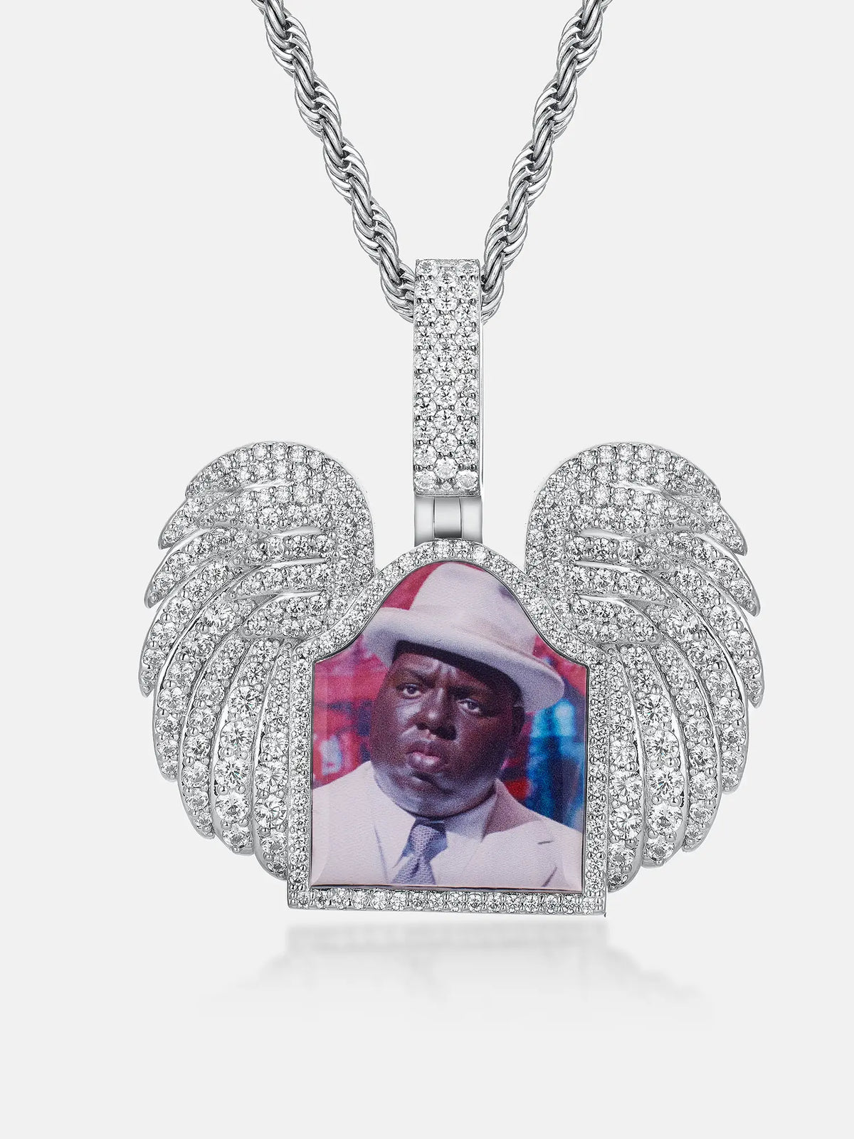 Moissanite Tombstone Photo Pendant 4.6CT