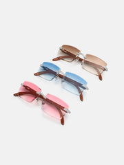 Double Row Moissanite Rimless Sunglasses