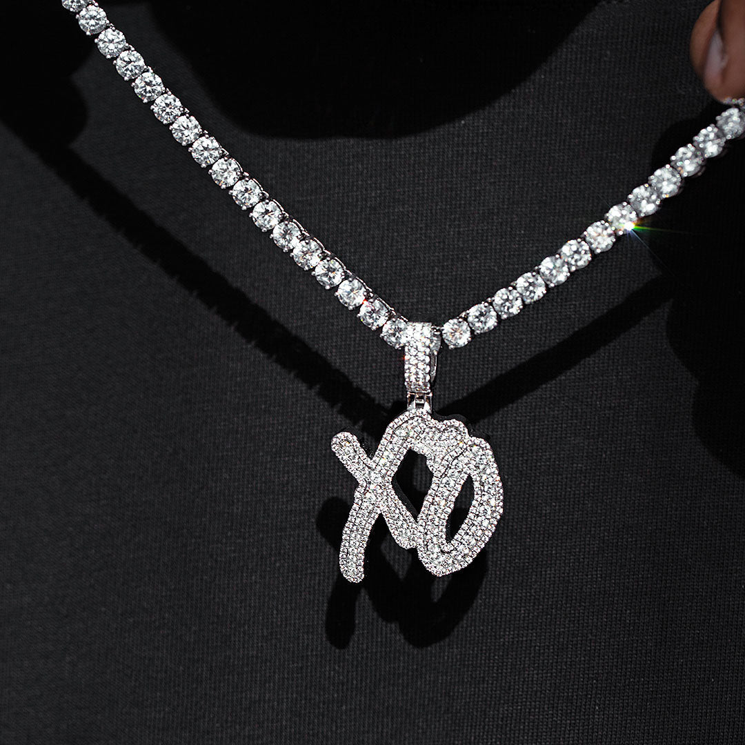 Custom Made XO Moissanite Pendant