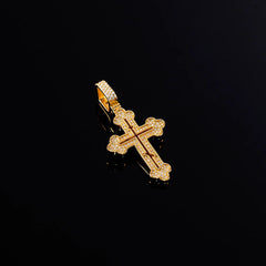 S925 moissanite Micro Cross Pendant