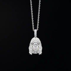 925 Sterling Silver Moissanite Jesus Pendant 3.3ct