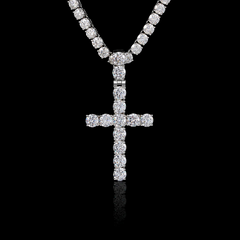 13CT S925 Moissanite Cross Pendant